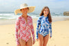 Long sleeve womens zip front and zip backs swimsuit or costume